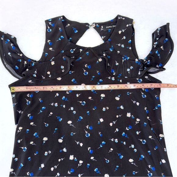 Ivanka Trump Cold Shoulder Floral Blouse - Size Medium - Picture 7 of 8